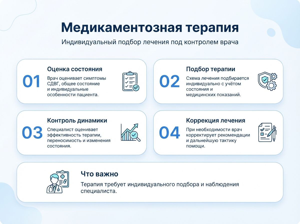 Лечение СДВГ в Уссурийске у детей и взрослыхинфографика